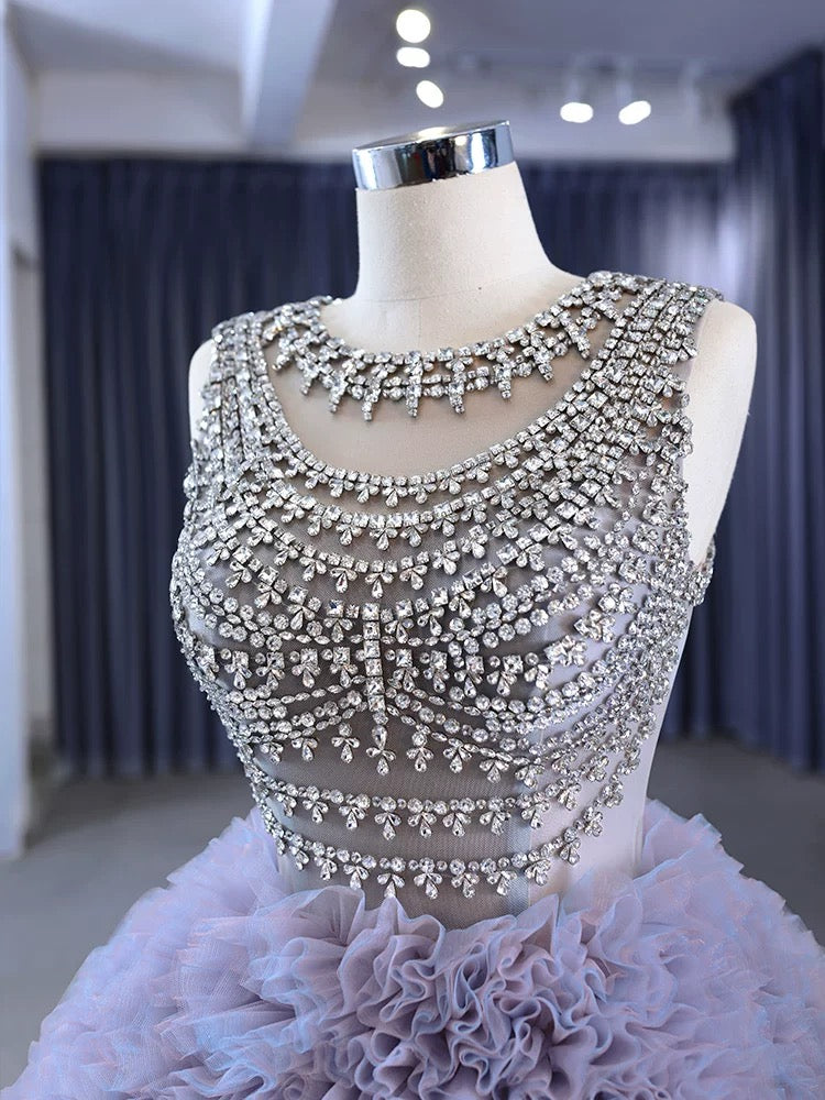 Luxury Model Light Purple Ball Gown Prom Dress 222115