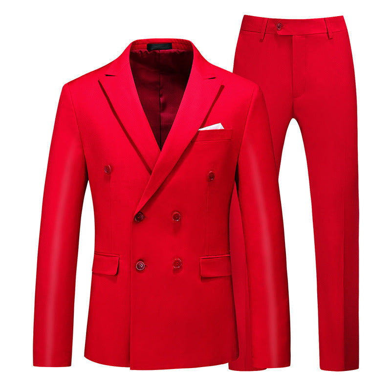 Men's 2 Piece Double Breasted Suit Slim Fit Tuxedo Blazer and Pants for Wedding Prom Homecoming