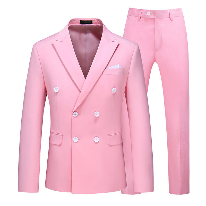 Men's 2 Piece Double Breasted Suit Slim Fit Tuxedo Blazer and Pants for Wedding Prom Homecoming