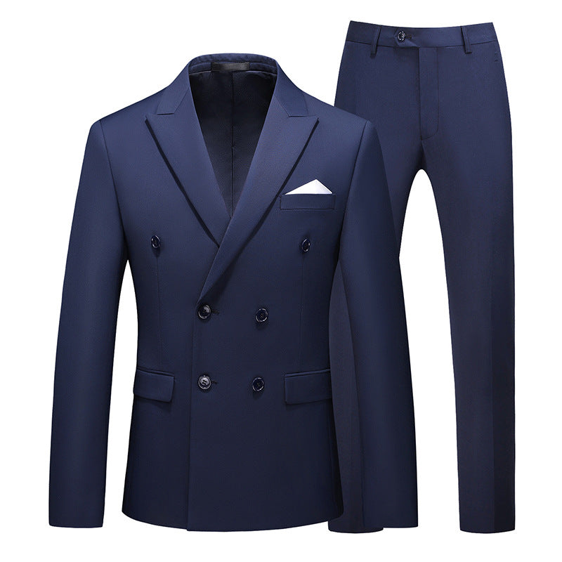 Men's 2 Piece Double Breasted Suit Slim Fit Tuxedo Blazer and Pants for Wedding Prom Homecoming