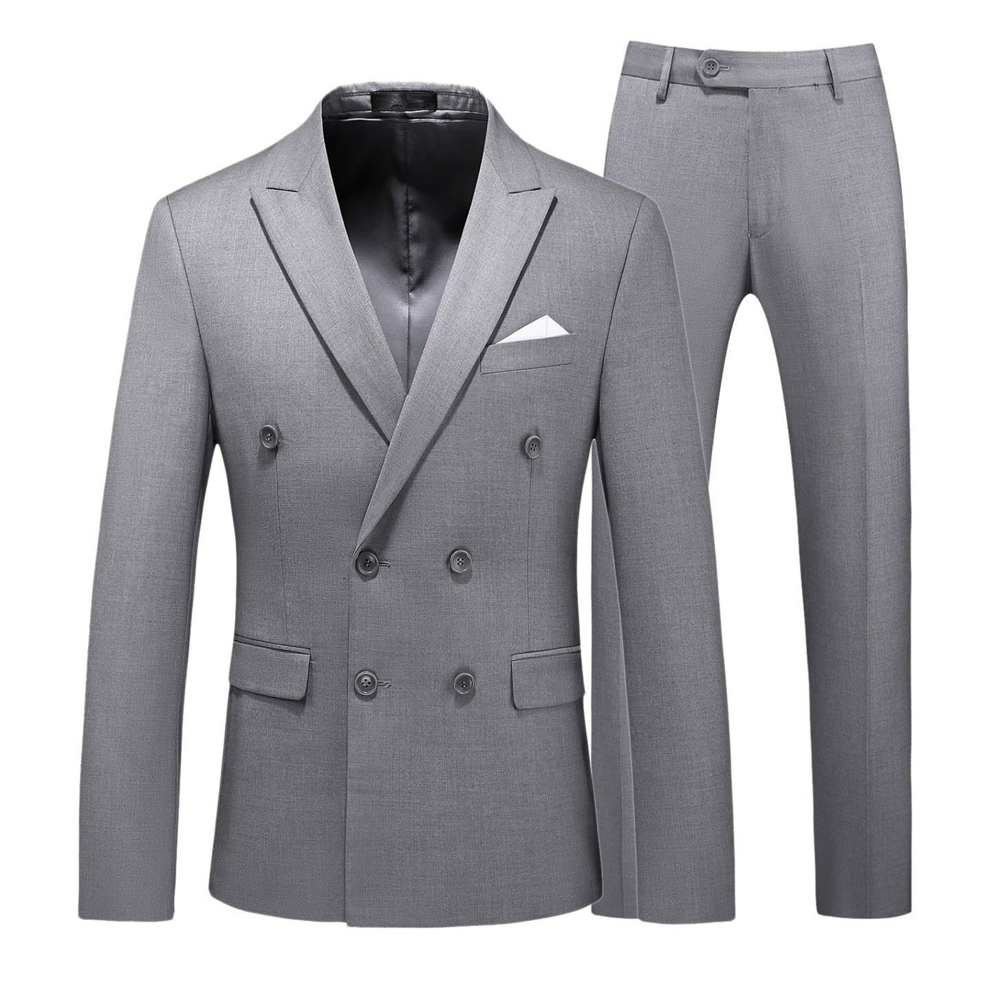 Men's 2 Piece Double Breasted Suit Slim Fit Tuxedo Blazer and Pants for Wedding Prom Homecoming