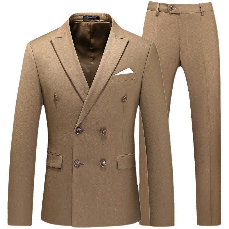 Men's 2 Piece Double Breasted Suit Slim Fit Tuxedo Blazer and Pants for Wedding Prom Homecoming