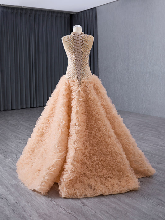 Luxury Model Sleeveless Beading Long Mermaid Formal Prom Dress Evening Gown 241015