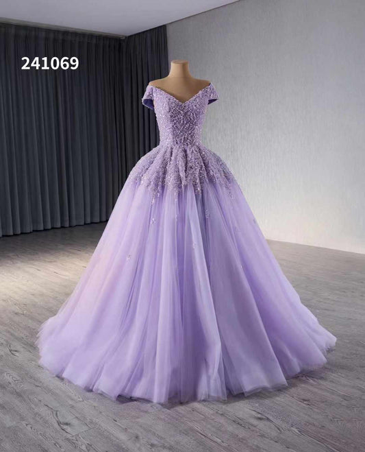 Luxury Model Long A Line Beading Sleeveless Formal Evening Dress 241069