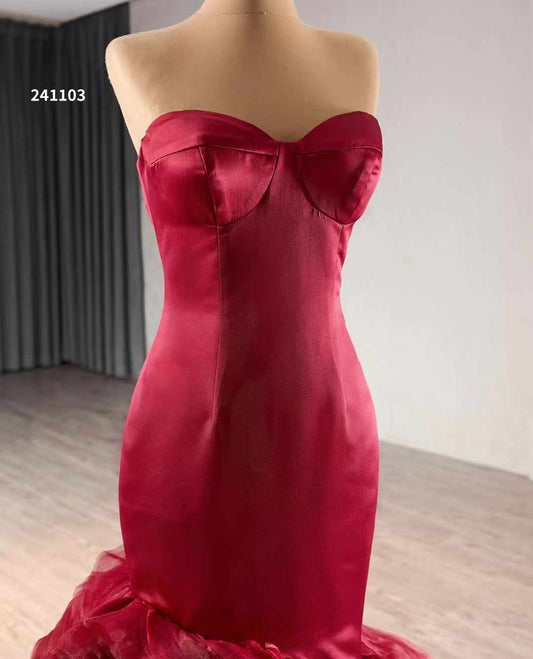 Luxury Model Sexy Sleeveless Flormal Evening Dress 241103