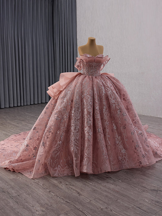 Luxury Model Off The Shoulder Ball Gown Quinceanera Dress 251028