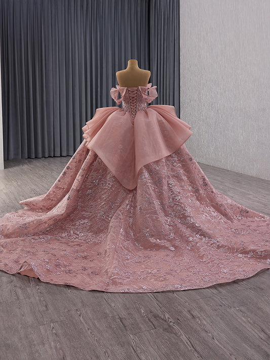 Luxury Model Off The Shoulder Ball Gown Quinceanera Dress 251028
