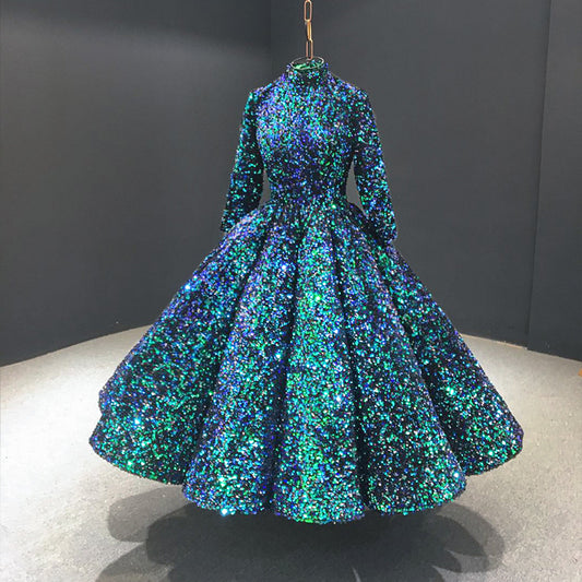 Luxury Model Tea length Ball Gown Prom Ball Dress 66860