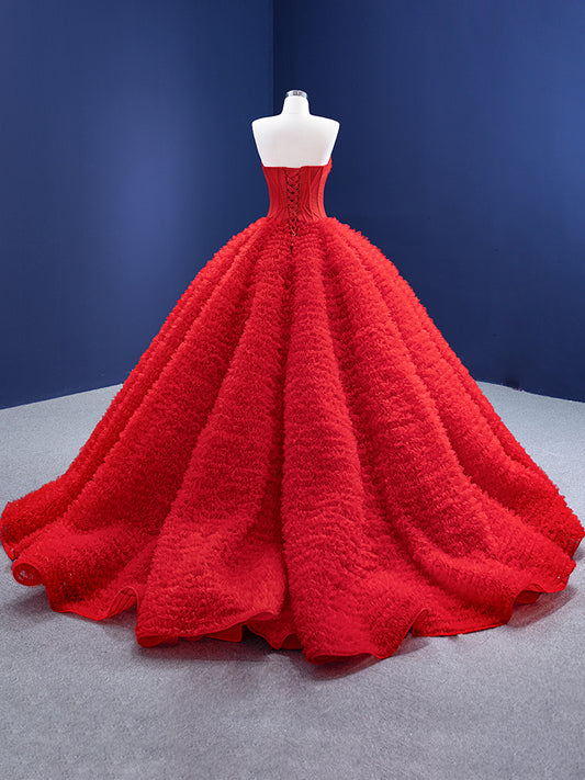 Luxury Model Sweetheart Neck Tiered Tull Ball Gown Quinceanera Dress 67301