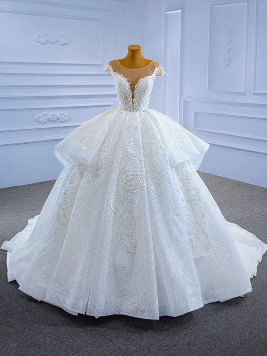 Luxury Model Ball Gown Sleeveless Wedding Dresses 67306