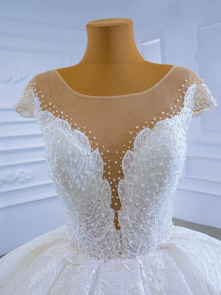 Luxury Model Ball Gown Sleeveless Wedding Dresses 67306