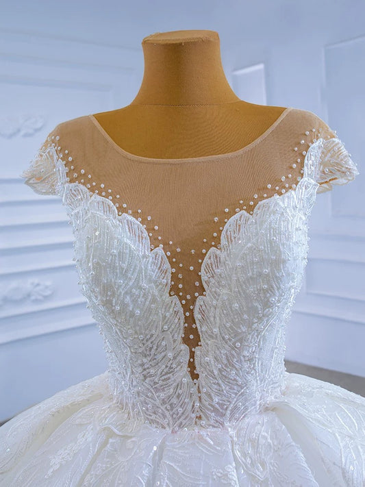 Luxury Model Ball Gown Sleeveless Wedding Dresses 67306