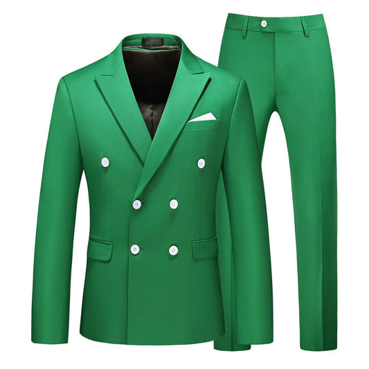 Men's 2 Piece Double Breasted Suit Slim Fit Tuxedo Blazer and Pants for Wedding Prom Homecoming