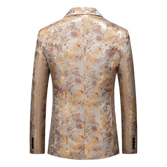 Men’s Blazer Fashion Floral Casual Sports Coat Slim Fit Suit Jacket For Wedding Porm Homecoming Party