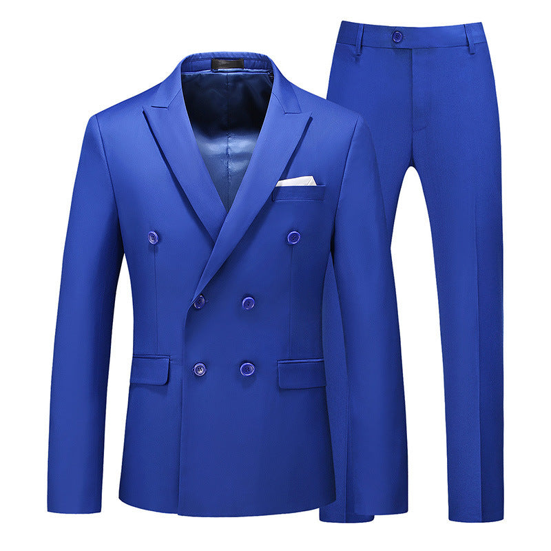 Men's 2 Piece Double Breasted Suit Slim Fit Tuxedo Blazer and Pants for Wedding Prom Homecoming