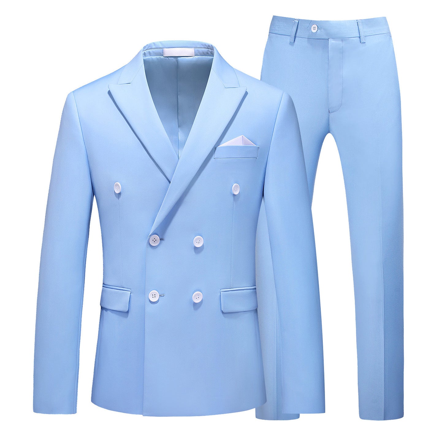 Men's 2 Piece Double Breasted Suit Slim Fit Tuxedo Blazer and Pants for Wedding Prom Homecoming