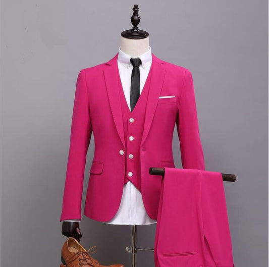 Custom Made Men Suit Jacket Vest Pant Men Suit 19