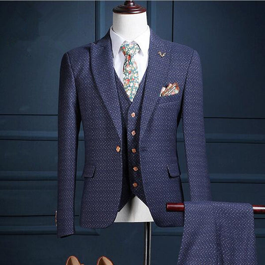 Custom Made Men Suit Jacket Vest Pant Men Suit 12